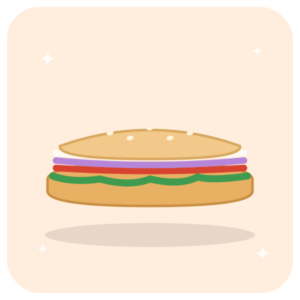 Sandwich Salami piquant